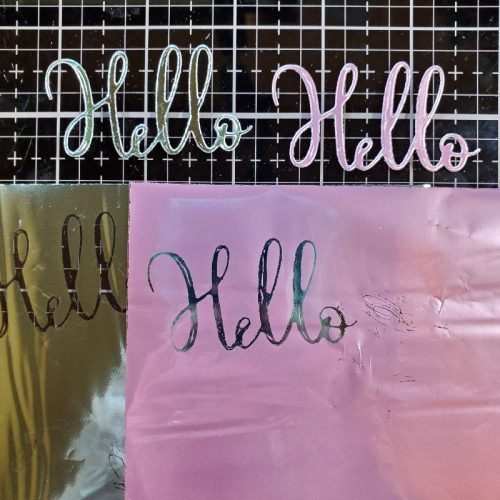 Hello Foil Mini Slimline Card by Jamie Martin for Scrapbook Adhesives by 3L