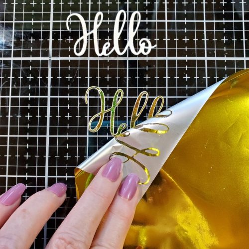 Hello Foil Mini Slimline Card by Jamie Martin for Scrapbook Adhesives by 3L