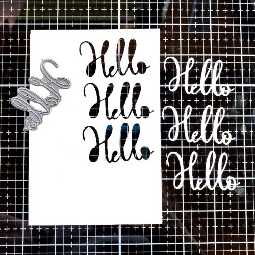 Hello Foil Mini Slimline Card by Jamie Martin for Scrapbook Adhesives by 3L 