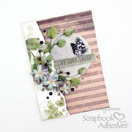 Live Love Laugh Dimensional Card by Tracy McLennon for Scrapbook Adhesives by 3L 