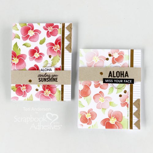 Aloha Flower Cards by Teri Anderson for Scrapbook Adhesives by 3L 