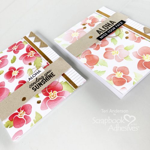 Aloha Flower Cards by Teri Anderson for Scrapbook Adhesives by 3L 