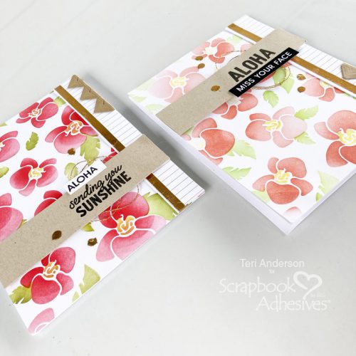 Aloha Flower Cards by Teri Anderson for Scrapbook Adhesives by 3L