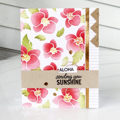 Aloha Flower Cards by Teri Anderson for Scrapbook Adhesives by 3L