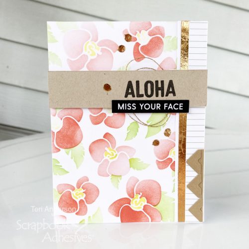 Aloha Flower Cards by Teri Anderson for Scrapbook Adhesives by 3L