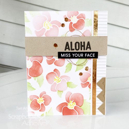 Aloha Flower Cards by Teri Anderson for Scrapbook Adhesives by 3L 