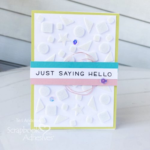 Faux Embossed Cards with Flock by Teri Anderson for Scrapbook Adhesives by 3L