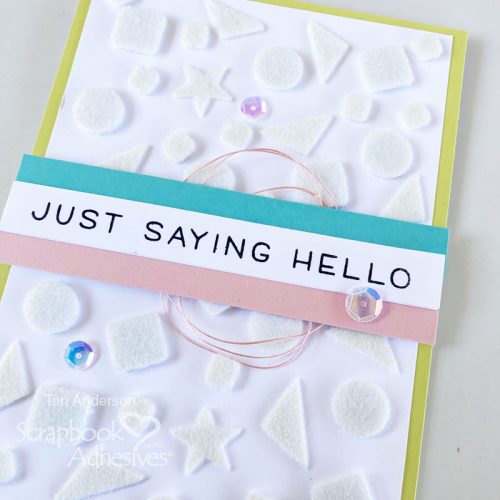 Faux Embossed Cards with Flock by Teri Anderson for Scrapbook Adhesives by 3L
