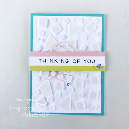 Faux Embossed Cards with Flock by Teri Anderson for Scrapbook Adhesives by 3L
