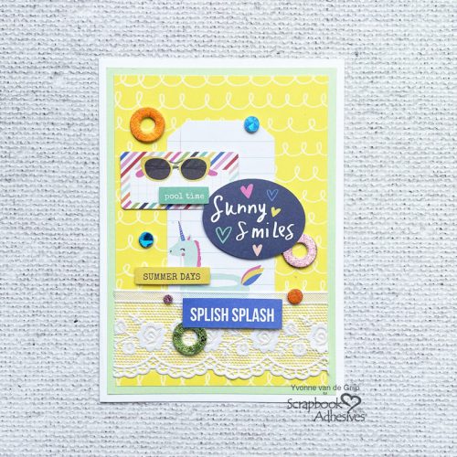 Simply Sunny Card by Yvonne van de Grijp for Scrapbook Adhesives by 3L