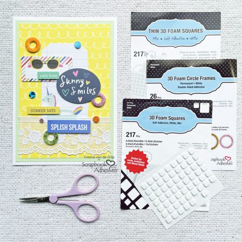 Simply Sunny Card by Yvonne van de Grijp for Scrapbook Adhesives by 3L