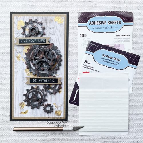 Steampunk Gear Card by Yvonne van de Grijp for Scrapbook Adhesives by 3L 