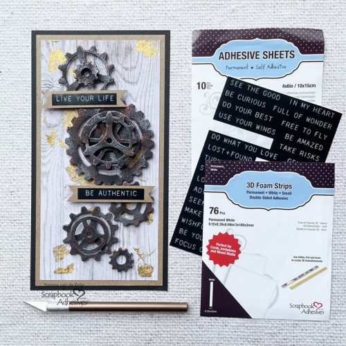 Steampunk Gear Card by Yvonne van de Grijp for Scrapbook Adhesives by 3L 