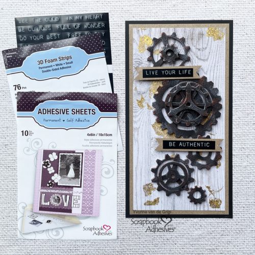 Steampunk Gear Card by Yvonne van de Grijp for Scrapbook Adhesives by 3L 