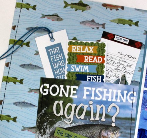 Gone Fishing Again Scrapbook Page by Connie Mercer for Scrapbook Adhesives by 3L 