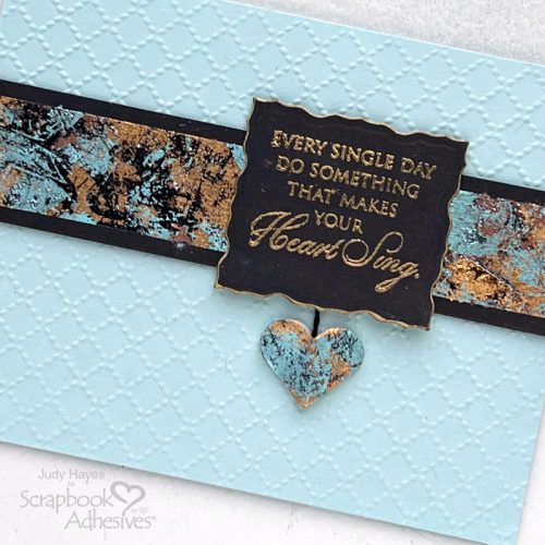 Foiled Band and Heart Card by Judy Hayes for Scrapbook Adhesives by 3L