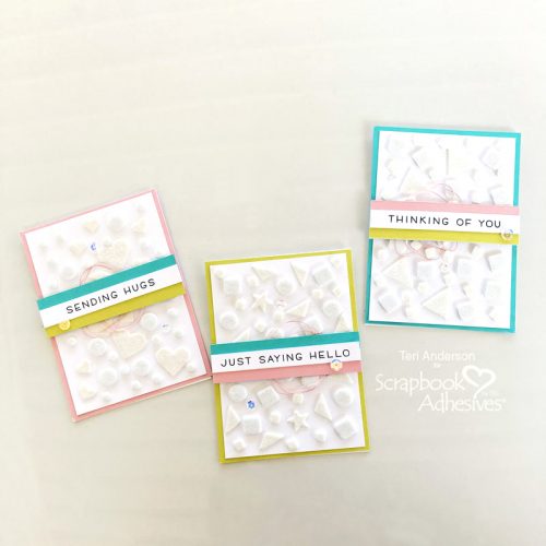 Faux Embossed Cards with Flock by Teri Anderson for Scrapbook Adhesives by 3L 