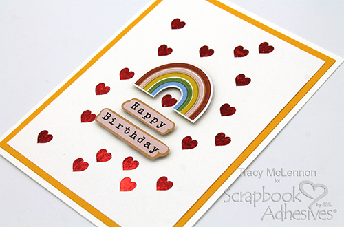 Foiled Heart Birthday Card by Tracy McLennon for Scrapbook Adhesives by 3L 