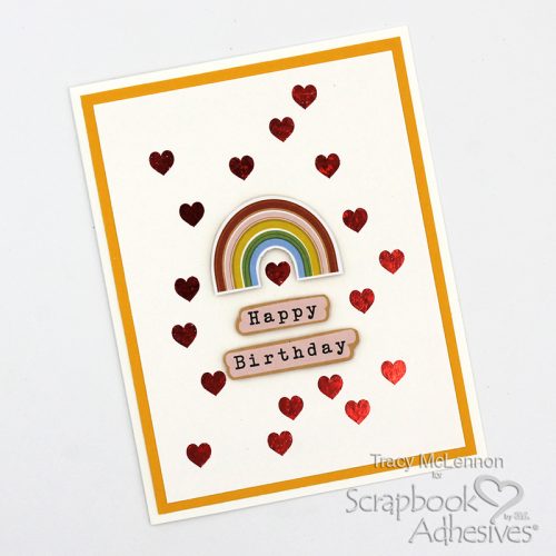 Foiled Heart Birthday Card by Tracy McLennon for Scrapbook Adhesives by 3L 