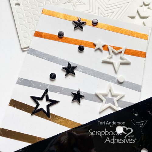 Foil Stripes Tutorial by Teri Anderson for Scrapbook Adhesives by 3L