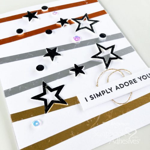 Foil Stripes Tutorial by Teri Anderson for Scrapbook Adhesives by 3L