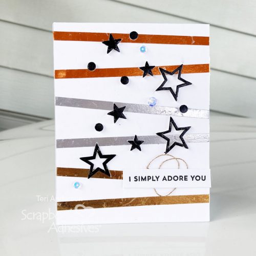 Foil Stripes Tutorial by Teri Anderson for Scrapbook Adhesives by 3L 