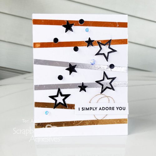 Foil Stripes Tutorial by Teri Anderson for Scrapbook Adhesives by 3L