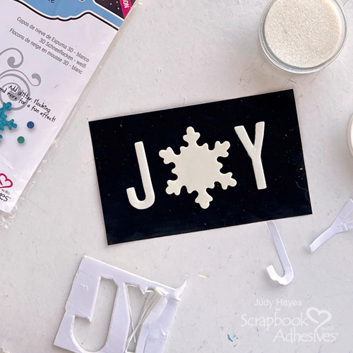 Snowflake JOY Holiday Card by Judy Hayes for Scrapbook Adhesives by 3L 