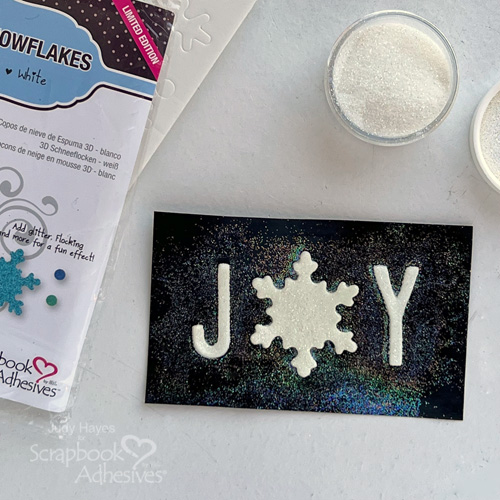 Snowflake JOY Holiday Card by Judy Hayes for Scrapbook Adhesives by 3L 