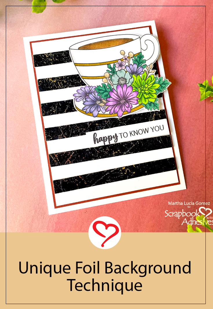 Foiled Background for Seasonal Cards by Martha Lucia Gomez for Scrapbook Adhesives by 3L Pinterest 