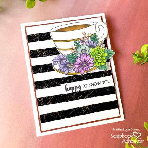 Foiled Background for Seasonal Cards by Martha Lucia Gomez for Scrapbook Adhesives by 3L 