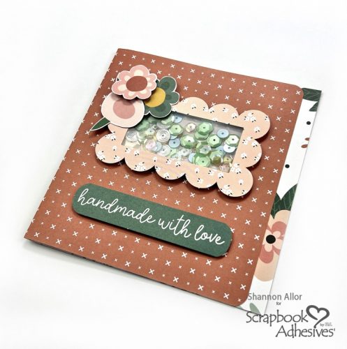 Handmade with Love Shaker Pocket Card by Shannon Allor for Scrapbook Adhesives by 3L 