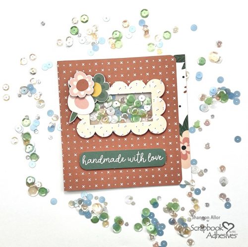 Handmade with Love Shaker Pocket Card by Shannon Allor for Scrapbook Adhesives by 3L 