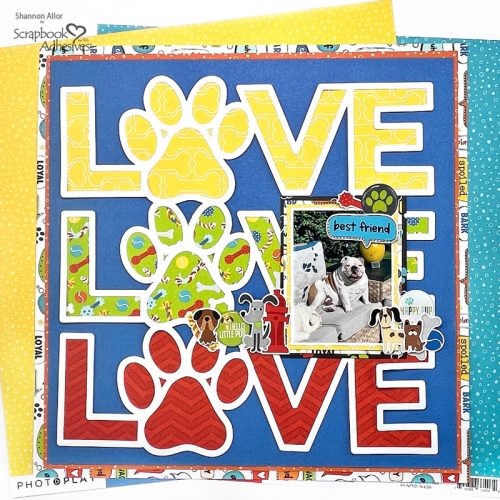 Love Paw Scrapbook Layout by Shannon Allor for Scrapbook Adhesives by 3L 