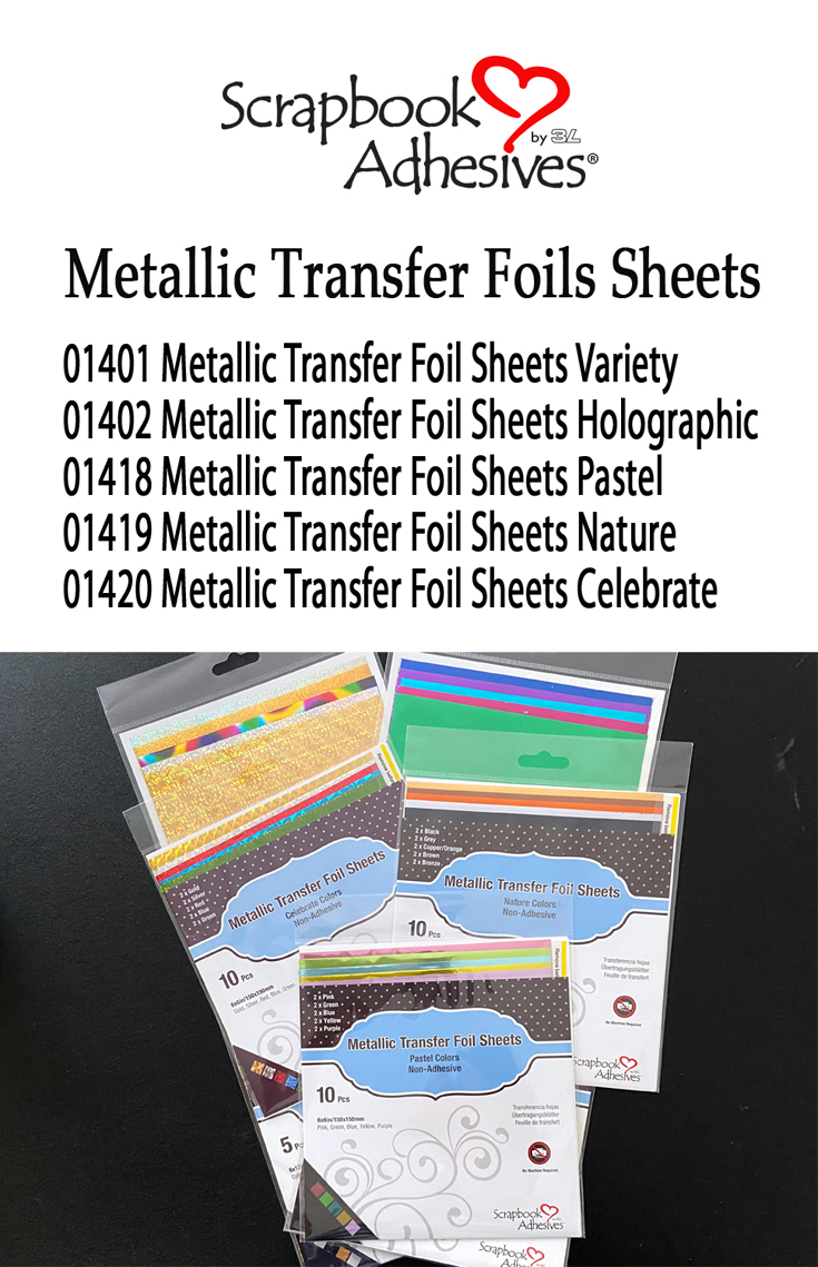 Scrapbook Adhesives by 3L Metallic Transfer Foil Sheets Information