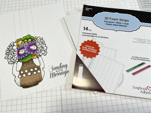 Focal Striped Card Tutorial by Martha Lucia Gomez for Scrapbook Adhesives by 3L