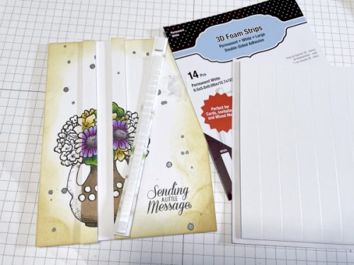 Focal Striped Card Tutorial by Martha Lucia Gomez for Scrapbook Adhesives by 3L
