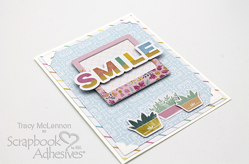 Quick and Easy Dimensional Smile Card by Tracy McLennon for Scrapbook Adhesives by 3L 