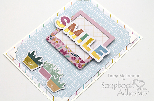 Quick and Easy Dimensional Smile Card by Tracy McLennon for Scrapbook Adhesives by 3L 