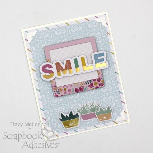 Quick and Easy Dimensional Smile Card by Tracy McLennon for Scrapbook Adhesives by 3L 