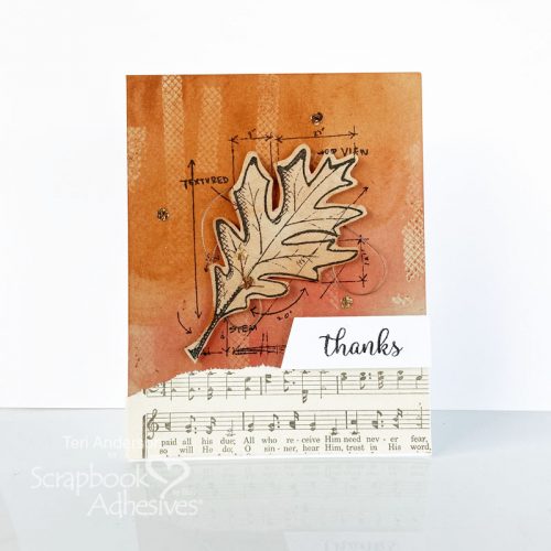Thanks Leaf Card Tutorial by Teri Anderson for Scrapbook Adhesives by 3L