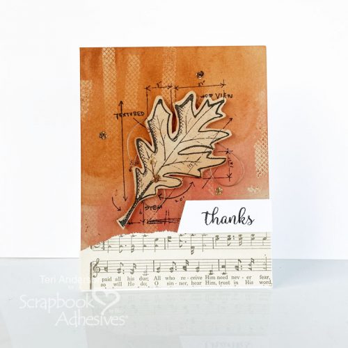 Thanks Leaf Card Tutorial by Teri Anderson for Scrapbook Adhesives by 3L 