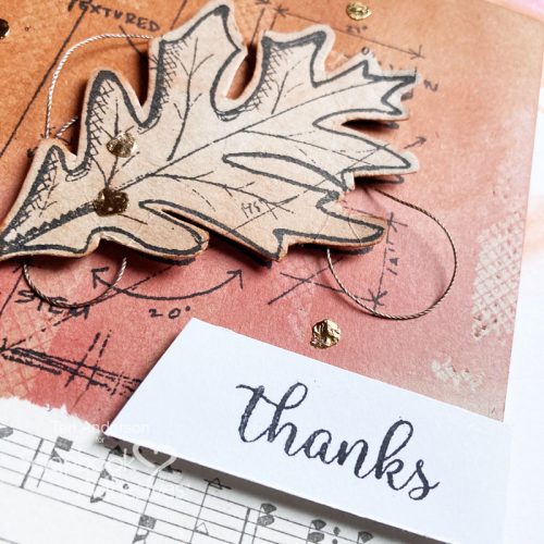 Thanks Leaf Card Tutorial by Teri Anderson for Scrapbook Adhesives by 3L