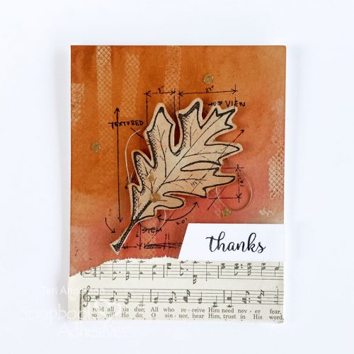 Thanks Leaf Card Tutorial by Teri Anderson for Scrapbook Adhesives by 3L