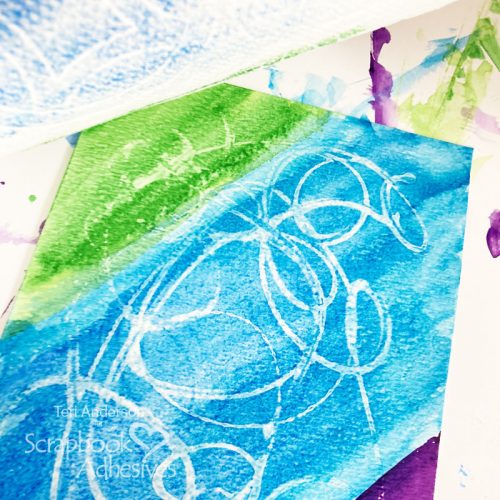 Watercolor Resist Technique for Cards by Teri Anderson for Scrapbook Adhesives by 3L