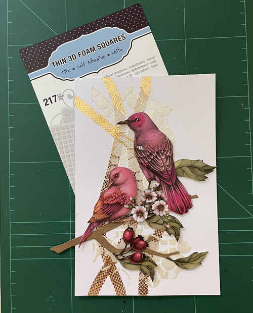 Foiled Bird Birthday Card by Yvonne van de Grijp for Scrapbook Adhesives by 3L 