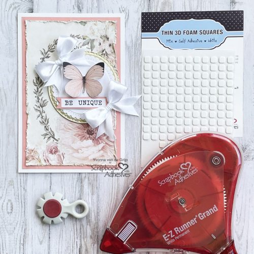 Vintage Butterfly Card by Yvonne van de Grijp for Scrapbook Adhesives by 3L 