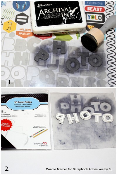 Hey Dude Scrapbook Page by Connie Mercer for Scrapbook Adhesives by 3L
