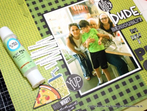 Hey Dude Scrapbook Page by Connie Mercer for Scrapbook Adhesives by 3L