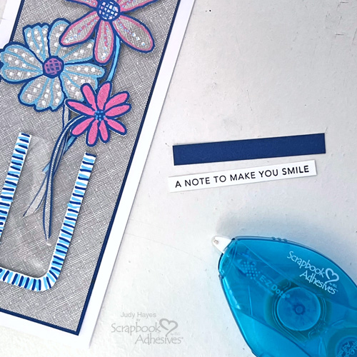 Mail Art Funky Flowers Card by Judy Hayes for Scrapbook Adhesives by 3L